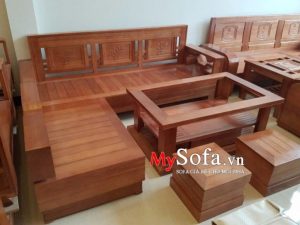 Bộ bàn ghế sofa gỗ đẹp giá rẻ bán tại Thái Nguyên
