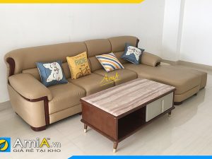 ghế sofa da đẹp dạng góc chũ L mã AmiA338