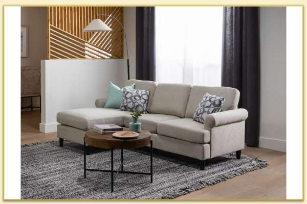 Hình ảnh Bày trí sofa góc nỉ chữ L trong phòng khách Softop-1350