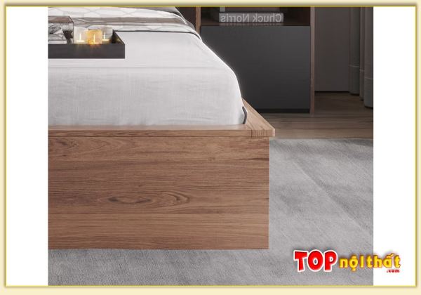 Hình ảnh Chân giường ngủ gỗ màu óc chó GNTop-0293