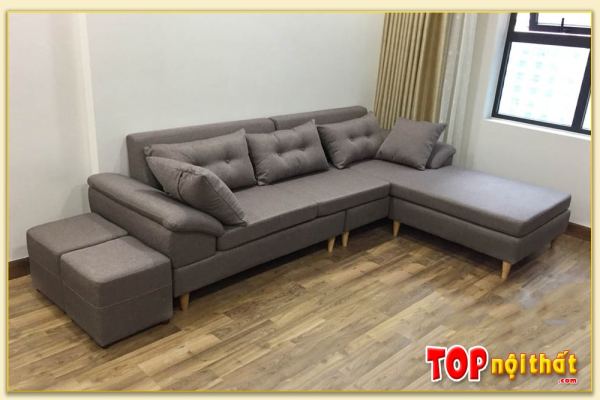 Hình ảnh Ghế sofa chất liệu nỉ dạng góc chữ L đơn giản SofTop-0162