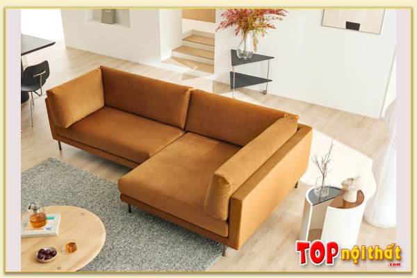 Hình ảnh Ghế sofa nỉ góc vuông đẹp hiện đại SofTop-0998