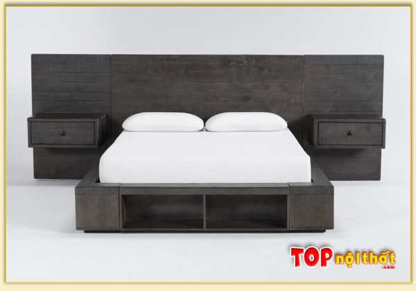 Hình ảnh Giường ngủ gỗ liền tủ đầu giường thông minh GNTop-0396