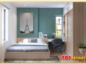 Hình ảnh Giường ngủ gỗ MDF cho chung cư hiện đại đẹp GNTop-0113