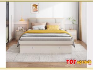 Hình ảnh Giường ngủ gỗ MDF đầu bọc nệm hiện đại GNTop-0291