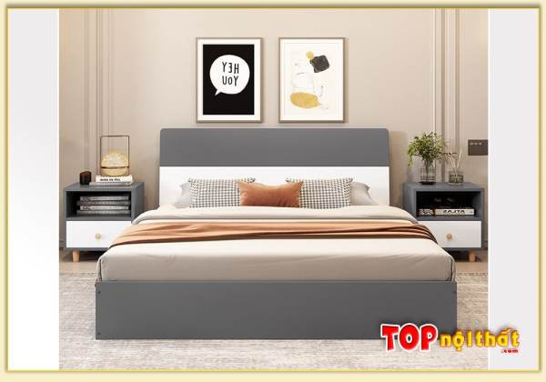 Hình ảnh Giường ngủ gỗ MDF đẹp kiểu đơn giản GNTop-0278