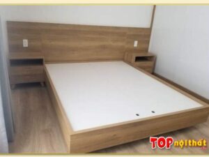 Hình ảnh Giường ngủ gỗ MDF liền tủ nhỏ hiện đại GNTop-0150