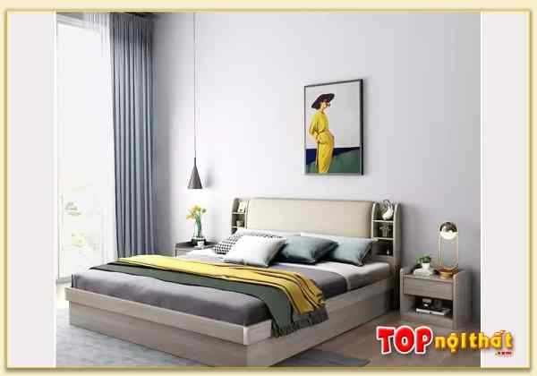 Hình ảnh Giường ngủ hiện đại cho chung cư gỗ MDF lõi xanh GNTop-0065