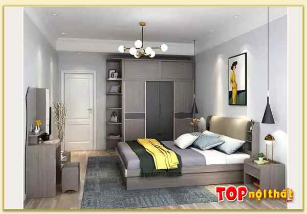 Hình ảnh Giường ngủ hiện đại cho chung cư nhỏ đơn giản GNTop-0065