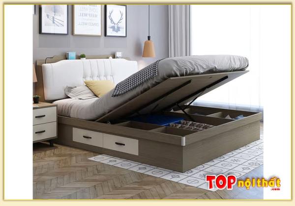 Hình ảnh Giường ngủ hiện đại có hộc kéo cho chung cư GNTop-0302