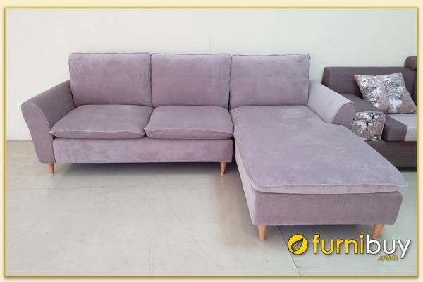 Hình ảnh Mẫu ghế sofa góc nỉ chữ L màu sắc độc đáo SofTop-0266