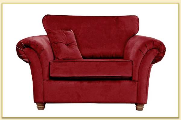 Hình ảnh Sofa đơn 1 chỗ ngồi bọc nỉ màu đỏ Softop-1224