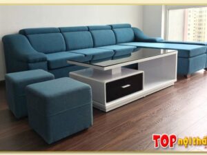 Hình ảnh Sofa góc L chất liệu nỉ kích thước lớn bán cực chạy SofTop-0092