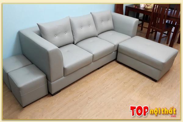 Hình ảnh Sofa văng da đẹp hiện đại thiết kế 3 chỗ ngồi SofTop-0168A