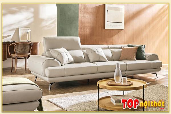 Hình ảnh Sofa văng đẹp màu kem 3 chỗ SofTop-0641