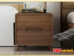 Hình ảnh Tủ nhỏ đầu giường màu óc chó gỗ công nghiệp TDGTop-0022