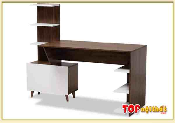 Hình ảnh Bàn học kết hợp bàn làm việc liền tủ sách gỗ công nghiệp BHTop-0134