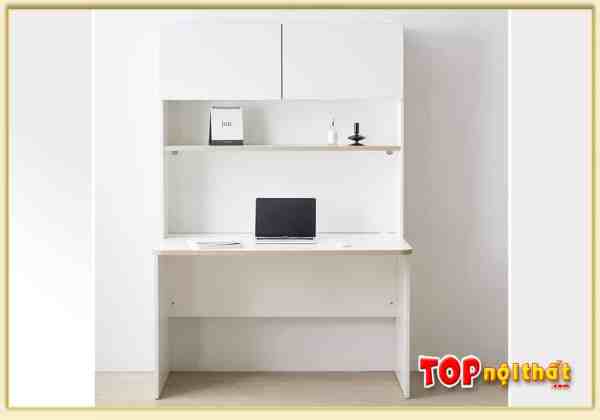 Hình ảnh Bàn học kết hợp bàn làm việc kèm tủ nhỏ gọn màu trắng BHTop-0225