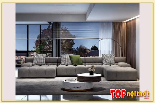 Hình ảnh Bộ ghế sofa góc nỉ đẹp sang trọng SofTop-0615