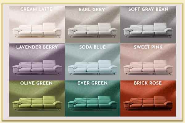 Hình ảnh Các màu sắc chất liệu vải nỉ làm ghế sofa Softop-1103