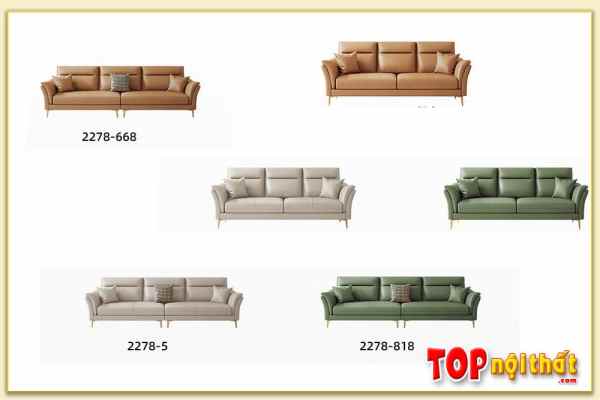 Hình ảnh Các mẫu sofa da văng 3 chỗ đẹp hiện đại Softop-1555