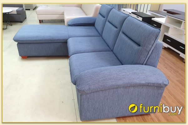 Hình ảnh Chụp góc nghiêng mẫu sofa nỉ chữ L đẹp SofTop-0264
