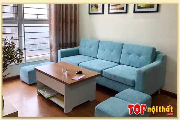 Hình ảnh Ghế sofa nỉ dáng văng 3 chỗ đơn giản thon gọn SofTop-0522