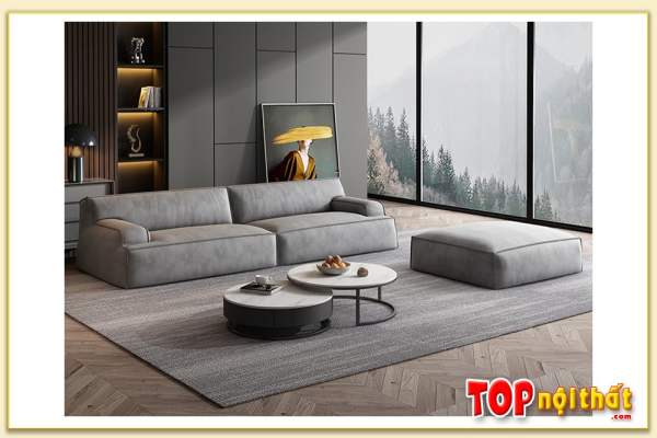 Hình ảnh Ghế sofa văng nỉ kê phòng khách nhà chung cư SofTop-0655