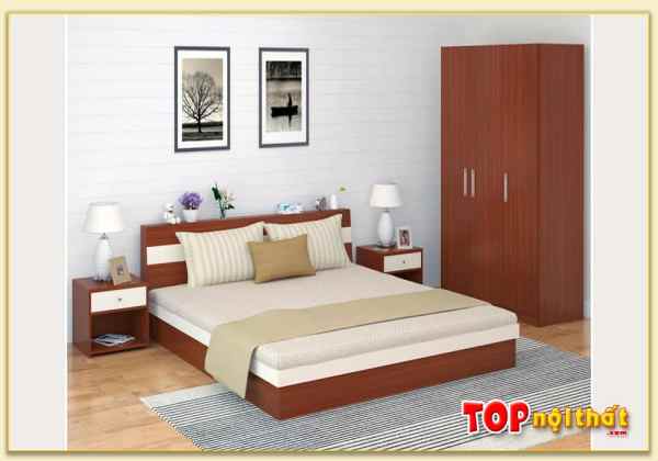 Hình ảnh Giường ngủ hiện đại đơn giản gỗ MDF cho chung cư GNTop-0092