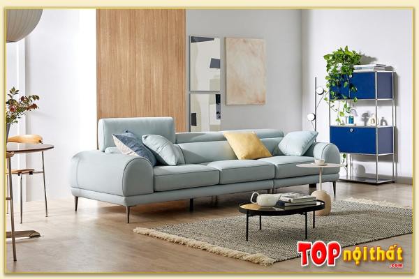 Hình ảnh Góc nghiêng mẫu sofa văng da đẹp SofTop-0690