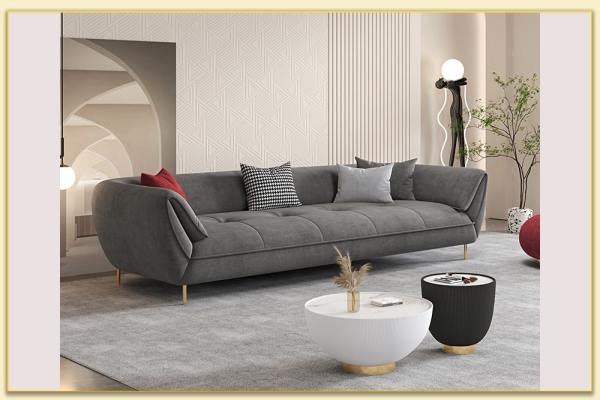 Hình ảnh Kê sofa văng bọc vải nỉ trong phòng khách đẹp Softop-1723