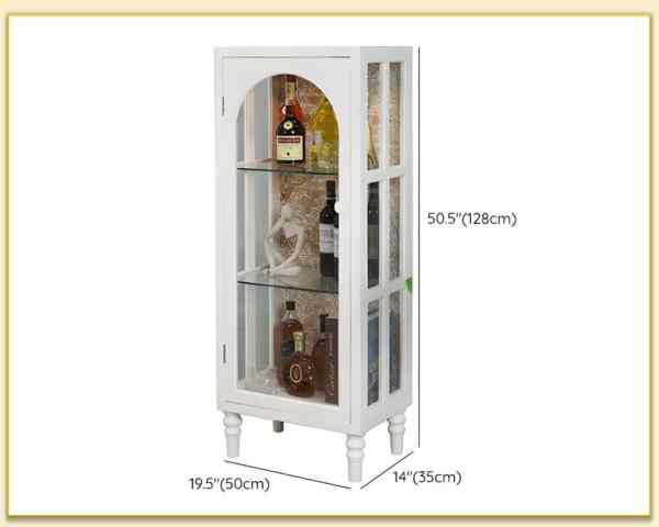 Hình ảnh Kích thước chi tiết mẫu tủ đựng rượu nhỏ gọn TRTop-0075