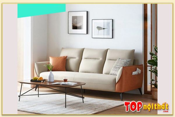 Hình ảnh Mẫu sofa văng nỉ 2 chỗ đẹp xinh phòng khách SofTop-0684