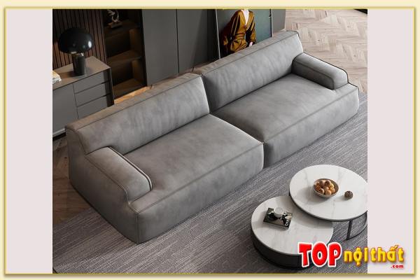 Hình ảnh Mẫu sofa văng nỉ 2 chỗ màu ghi đẹp hiện đại SofTop-0655