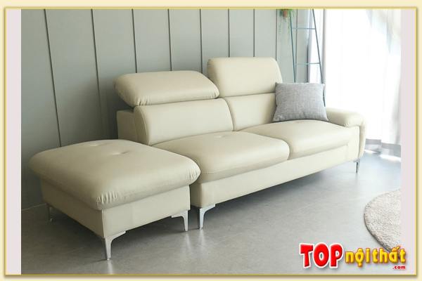 Hình ảnh Sofa văng da 2 chỗ có thể kết hợp đôn ghế SofTop-0924