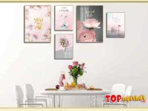 Khung tranh Canvas treo tường hoa hồng phòng bếp TraTop-3604